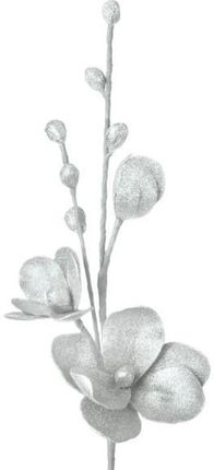 Eurofirany Kwiat Sztuczny Ozdobny Gałązka 86Cm Srebrny 6Szt