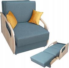 Zdjęcie Meblobol Amerykanka Fotel Rozkładany Do Spania Błękitna Dąb Sonoma Daria I - Leżajsk