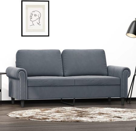 Vidaxl 2 Seater Sofa Dark Gray 55.1" Velvet