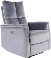 Zdjęcie Signal Fotel Rozkładany Neptun Velvet Szary    - Gryfino