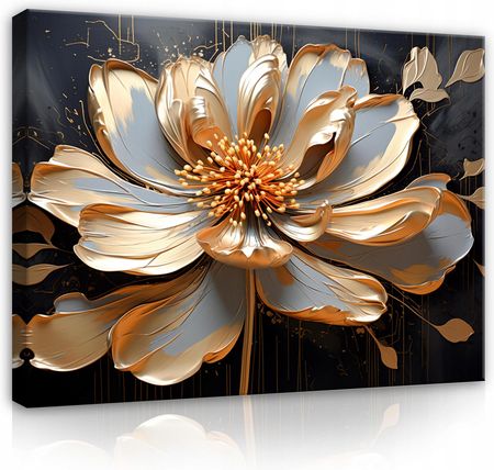Wallarena Obraz Abstrakcja Kwiat 3D Lilia Na Płótnie Ścianę Do Sypialni Salonu 120X80