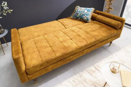 Invicta Interior Sofa Rozkładana Couture 195Cm Musztardowy Mikrowelur 42490 - zdjęcie 4