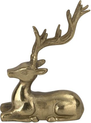 Ewax Figurka Ozdobna Renifer H22,5 Cm Złota Metalowa
