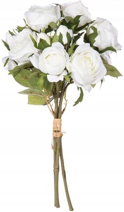 Atmosphera Bukiet Białych Róż Jak Żywe Dekoracja 40 Cm