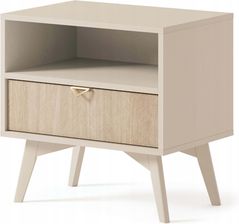 Zdjęcie Verniro Meble Szafka Nocna Forest S54 Beż Jodełka Scandi - Warszawa