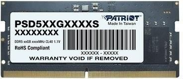 Pamięć RAM 1x16GB SO-DIMM DDR5 Patriot PSD516G560081S - Non-ECC