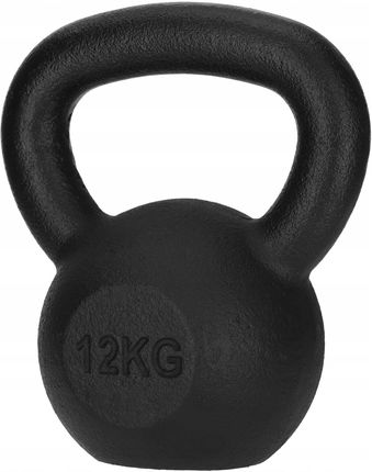 4FIZJO Kettlebell Żeliwny 12kg Czarne