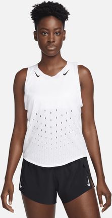 Nike Damska Koszulka Bez Rękawów Do Biegania Dri-Fit Adv Aeroswift Biały