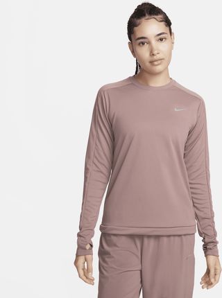 Nike Damska Koszulka Z Półokrągłym Dekoltem Do Biegania Dri-Fit Fioletowy