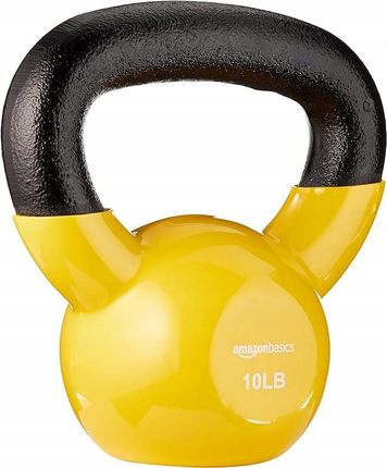 Amazon Basics Vinyl Kettlebell 10Lb Żółty Hantle Kettlebell