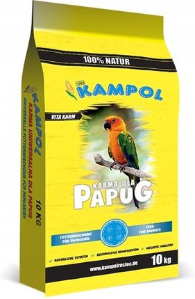 Kampol Karma Pokarm Dla Papug Średnich Ptaków Ziarno 10Kg 0