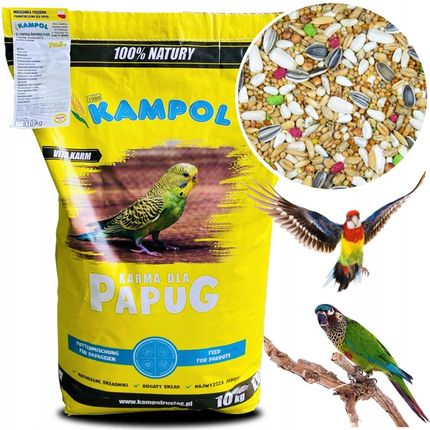 Kampol Karma Pokarm Dla Papug Średnich Ptaków Ziarno 10Kg MIESZANKAKAMPOLBOGATYSKŁADZESŁONECZNIK