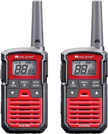 Midland Radiotelefon Pmr Xt10 Pro Paar Rot