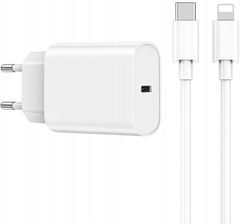 Wiwu Ładowarka Sieciowa Wi U001 Pd 20W 1X Usb C Biały Kabel Lightn