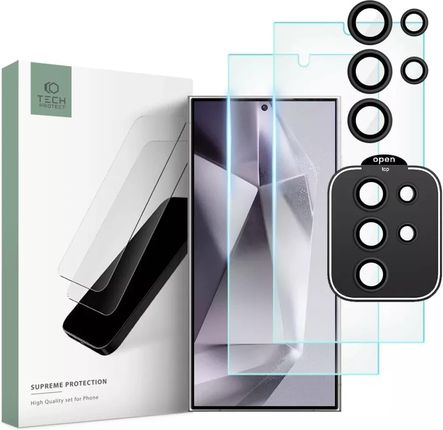4Kom Pl Szkło Hartowane Supreme Set Do Samsung Galaxy S24 Ultra Clear