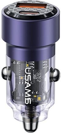 Usams Ład Sam C39 Usb C 60W Fast Charge Fioletowy Purple Cc208Cc02