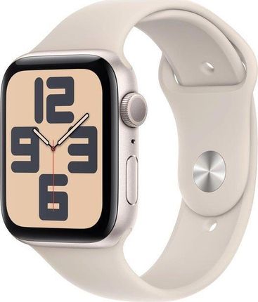 Apple Watch SE Gen.2 GPS Koperta 44mm Z Aluminium W Kolorze Księżycowej Poświaty Z Paskiem Sportowym W Kolorze Księżycowej Poświaty (MRE43QIA)