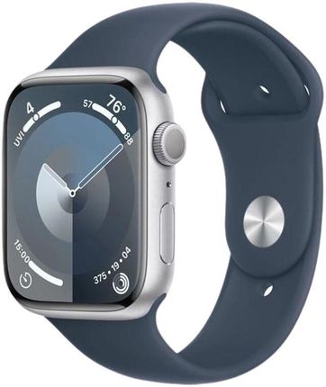 Apple Watch Series 9 GPS Koperta 45mm Z Aluminium W Kolorze Srebrnym Z Opaską Sportową W Kolorze Sztormowego Błękitu (MR9E3QRA)
