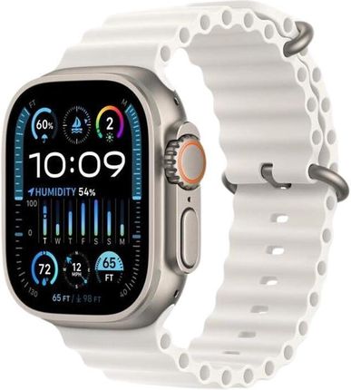 Apple Watch Ultra 2 GPS+Cellular Koperta 49mm Z Tytanu W Kolorze Naturalnym Z Opaską Ocean W Kolorze Białym (MREJ3GKA)