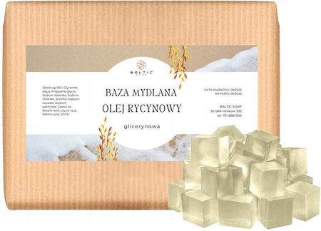 Baltic Soap Baza Mydlana Melt & Pour Z Olejem Rycynowym Wegan 1kg 1608357266