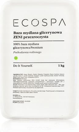 Ecospa Baza Mydlana Glicerynowa Premium Do Mydeł Przezroczysta Bez Sls 1kg 1641785867