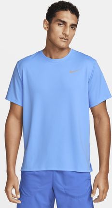 Nike Męska Koszulka Z Krótkim Rękawem Do Biegania Dri-Fit Uv Miler Niebieski Jasny