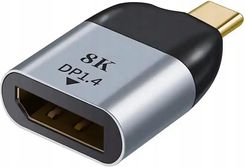 Zdjęcie Tradebit Adapter Usb-c 3.1 do DisplayPort 1.4 4K 2k 144Hz 8K 60Hz typ C Dp konwerter - Śrem