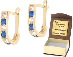 Intergold Złote Kolczyki Z Cyrkoniami Próby 585 Gr. 1.09