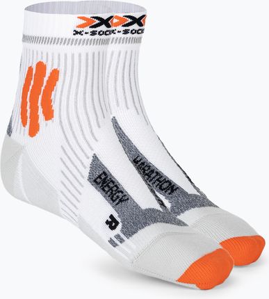 X-Socks Skarpety Do Biegania Męskie Marathon Energy 4.0 Arctic White/Trick Orange