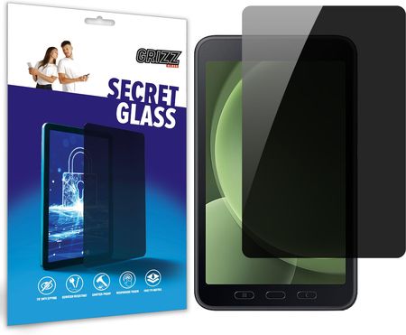 Grizzglass Sekretne Szkło Hybrydowe Do Samsung Galaxy Tab Active5 Prywatyzujące Grizz Secretglass