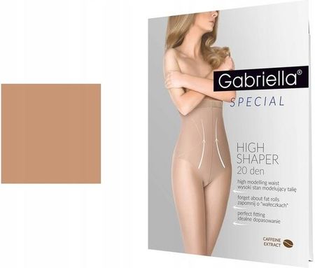 Rajstopy High Shaper 20 den modelujące wyszczuplające Gabriella Beige 5