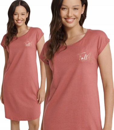 Koszula nocna Esotiq Henderson Glam Różowa krótki rękaw 40941-39 XXL*2XL