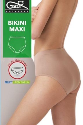 Majtki damskie bezszwowe Bikini Maxi Gatta beżowe XL