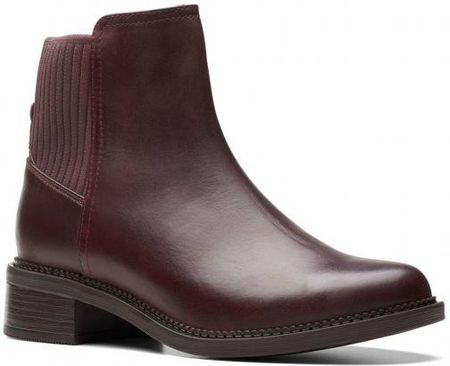 Botki Clarks Maye Palm kolor bordeaux leather 26174355