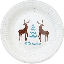 Zdjęcie Godan Talerzyki Papierowe Hello Winter Białe 18Cm 6Szt. - Oświęcim