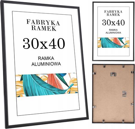Fabryka Ramek 30X40 Ramki Na Zdjęcia Aluminiowa Czarna