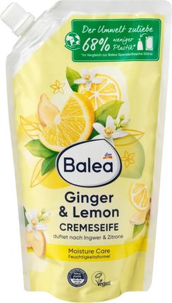 Balea Ginger & Lemon Mydło W Płynie Zapas 500 ml