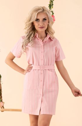 Linesc Pink D88 sukienka (kolor różowy, rozmiar S)