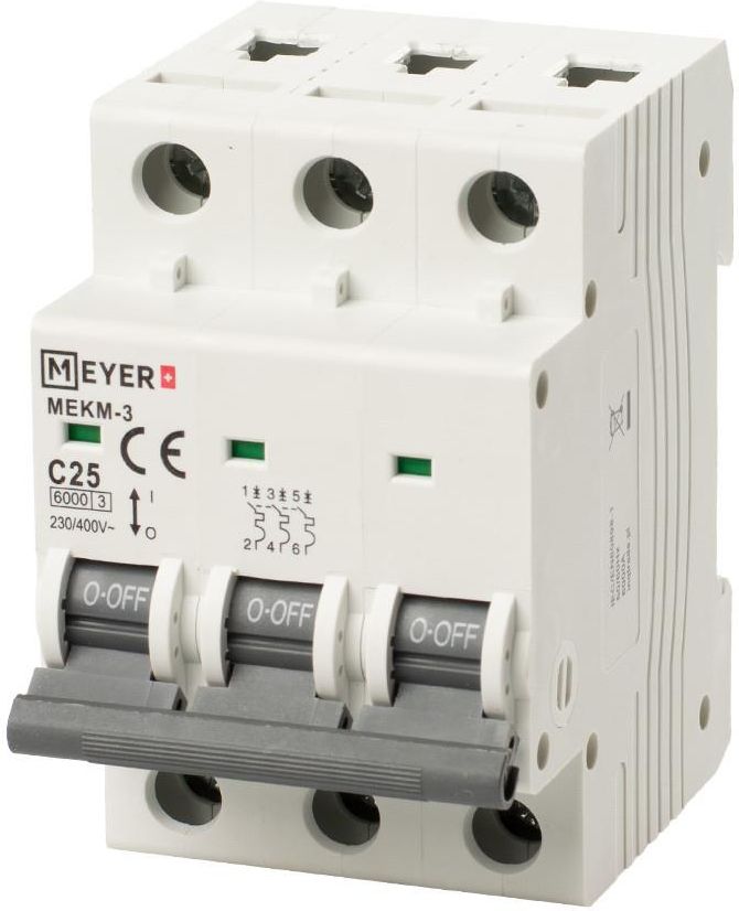 Wyłącznik Nadprądowy 4P C 25A 6kA AC MCN425E - Disjoncteur 4 Polaire 25 Ampères