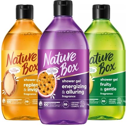 Nature Box Żel Pod Prysznic Odżywczy Mix 3x385 ml