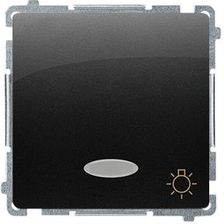 Kontakt - Simon Przycisk Światło Z Podświetleniem Led Na 24V (Moduł) Czarny Kontakt Simon Basic