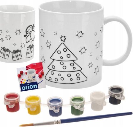 Orion Kubek Świąteczny Do Kawy Herbaty Ziół Własnego Malowania Farbki Pędzelek (129438)