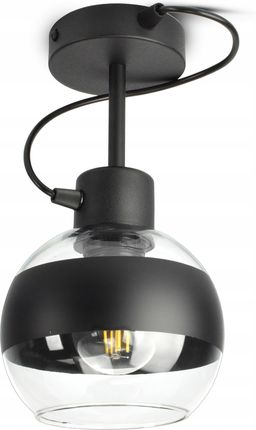 Lampa Wisząca Sufitowa Żyrandol Czarna Szklana Kula Black Belt Zr1 Led E27