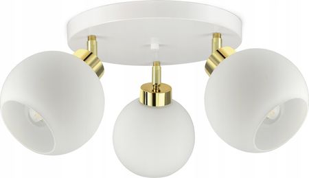 Lampa Wisząca Sufitowa Żyrandol Biała Szklane Kule White Glass Eg3 Led E27