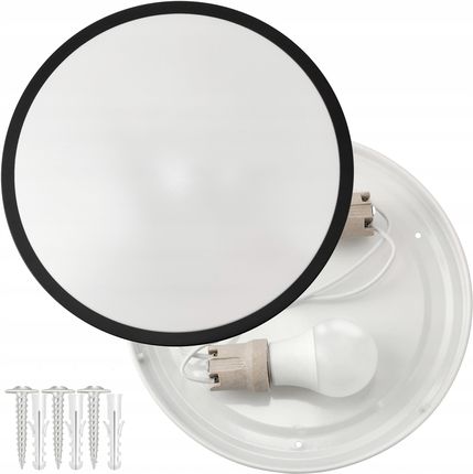 Ecolight Lampa Sufitowa Plafon Led 2X E27 Okrągły Czarny Natynkowy Oprawa (Ec20444)