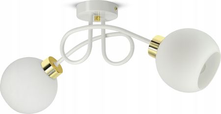 Lampa Wisząca Sufitowa Żyrandol Biała Szklane Kule White Glass Pe2 Led E27