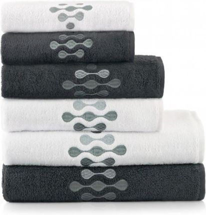 Komplet ręczników Krople 2/30x50 50x90 70x130 szary