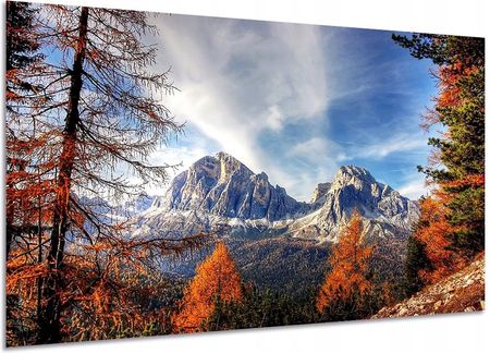 Aleobrazy Obraz Widok 74 Góry Las Iglasty Jesień 120x80