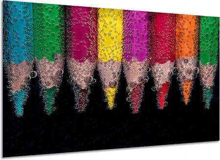 Aleobrazy Obraz Kolorowe Kredki Bąbelki Do Salonu 120x80