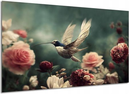 Aleobrazy Obraz Na Płótnie Ptak 14 Koliber W Kwiatach 120x80